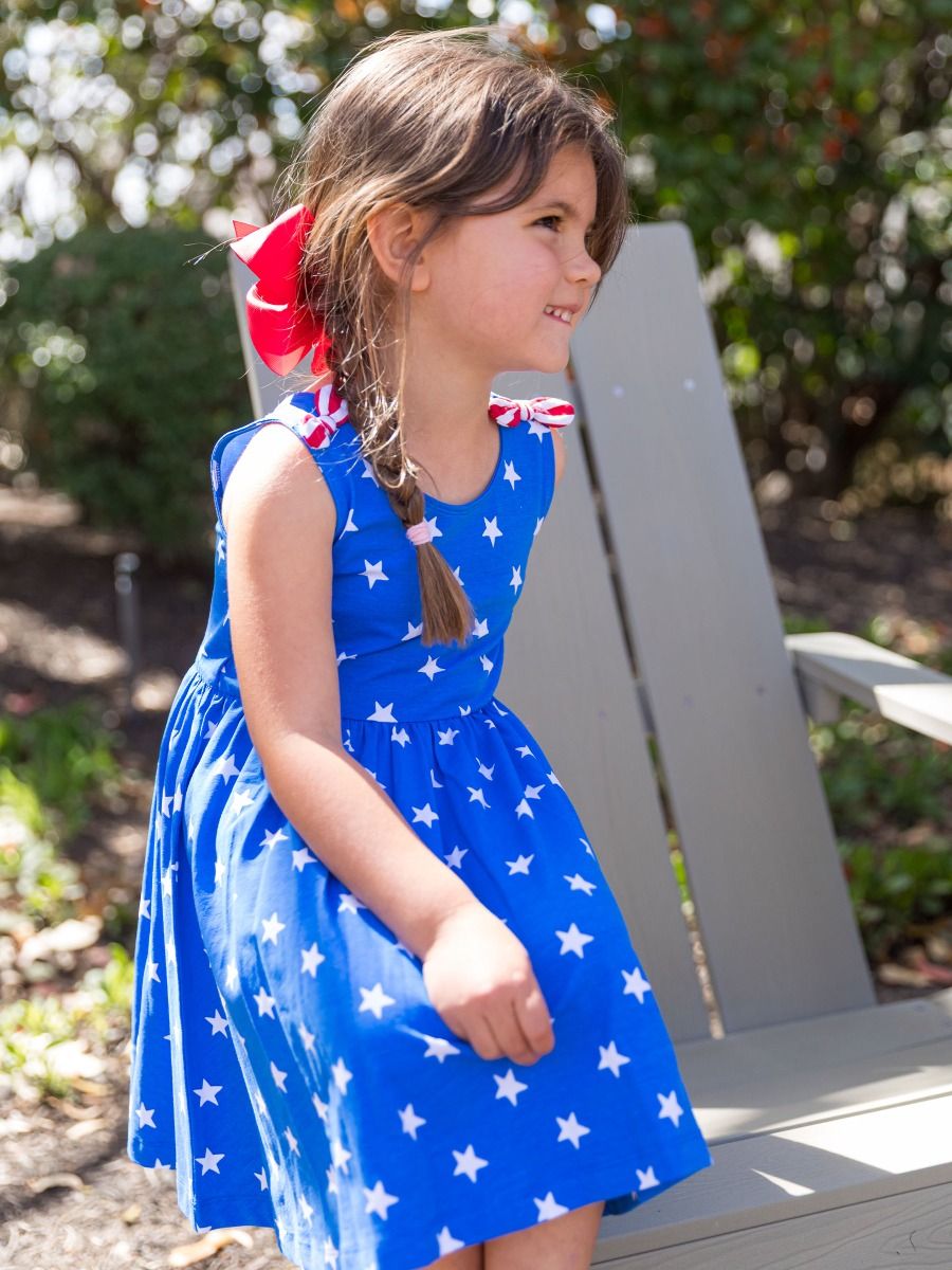 Stars & Stripes Shoulder Twirl Dress