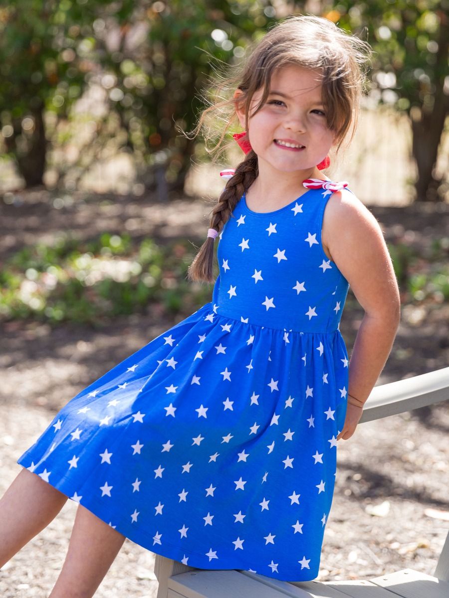 Stars & Stripes Shoulder Twirl Dress
