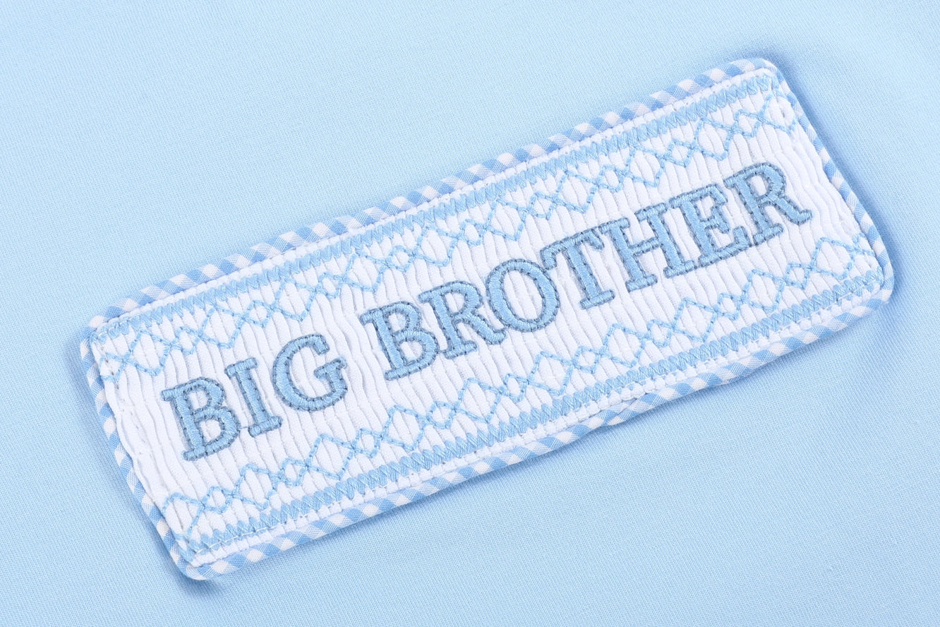 Light Blue Big Brother Smocked Set