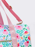 Load image into Gallery viewer, Floral Print Canvas Duffle Bag
