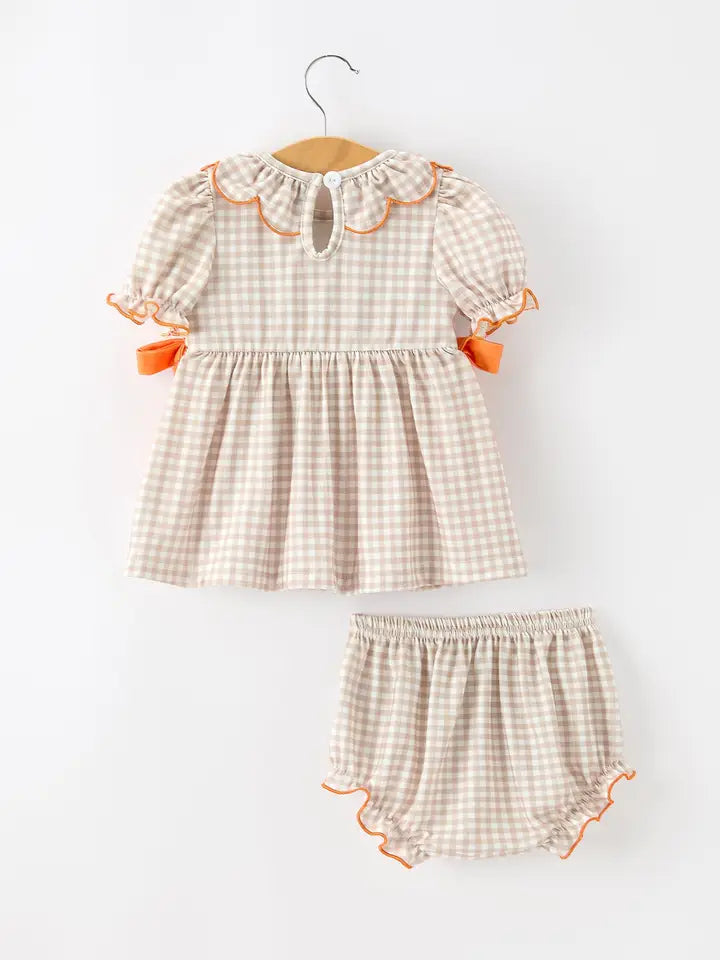 Thanksgiving Smocked Girls Bloomer Set