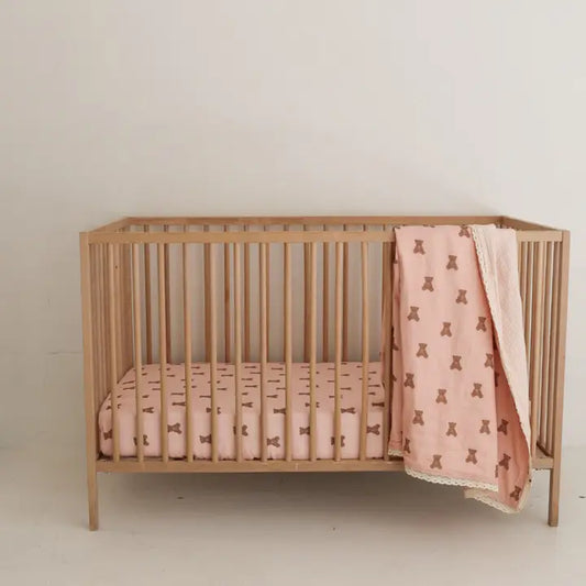 Pink Lottie Muslin Crib Sheet