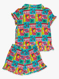 Load image into Gallery viewer, Picnic Party Short Sleeve Bow Ruffle Pajama Set
