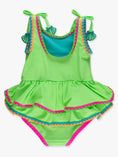 Load image into Gallery viewer, Neon Honeydew Crochet One Piece Swimsuit
