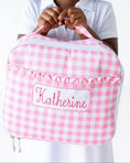 Load image into Gallery viewer, Ruffle Pink Gingham Lunch Box
