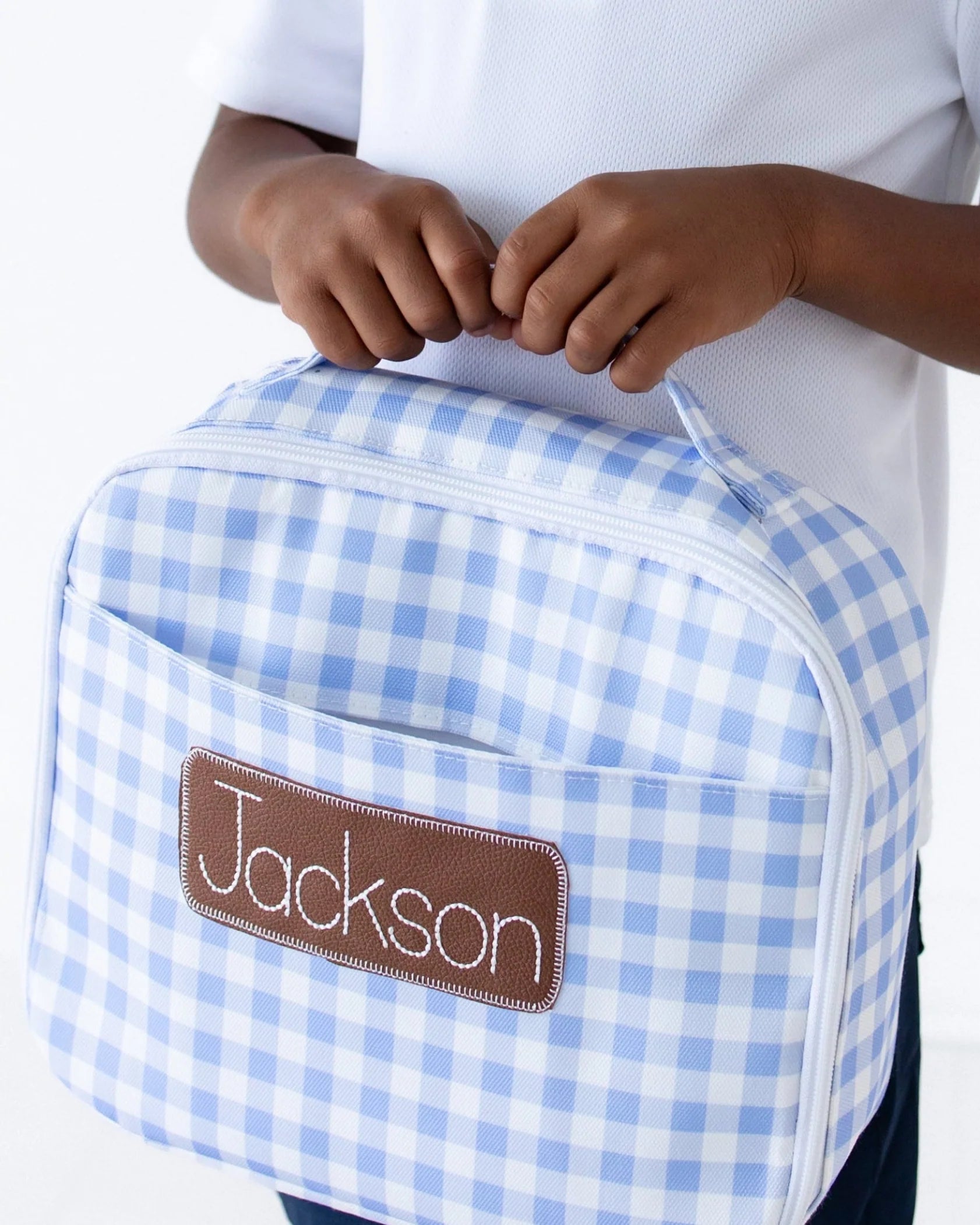 Blue Gingham Lunch Box