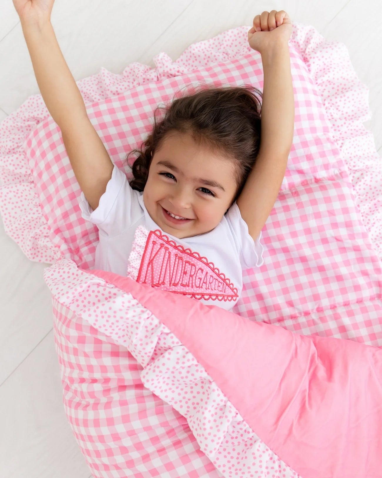 Ruffle Pink Gingham Nap Mat