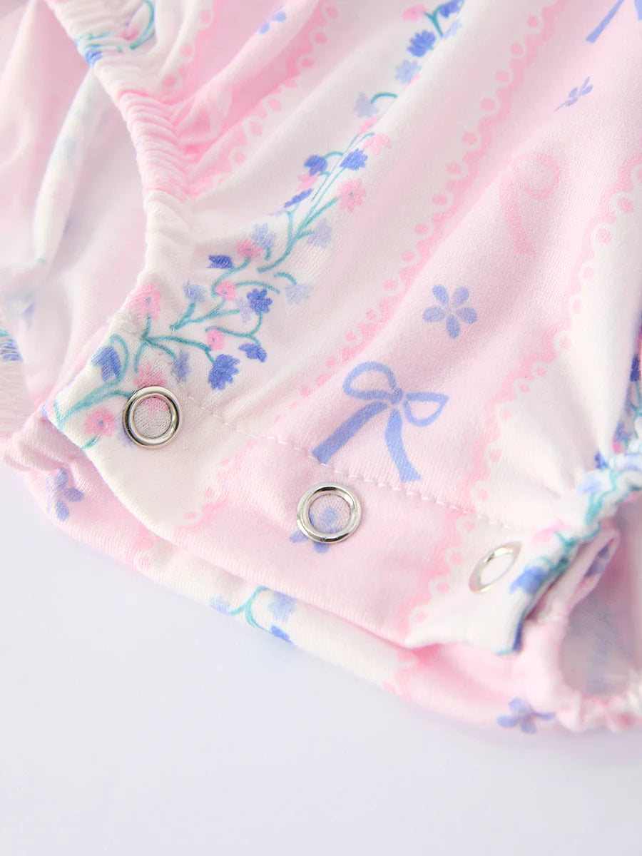 Daddy's Girl Smocked Plaid Bow Romper