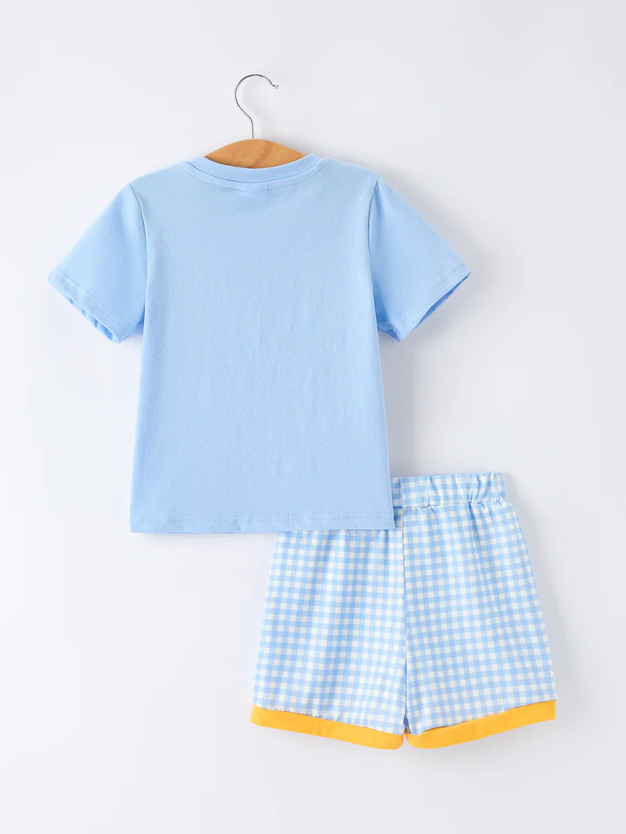 Back  To School Pencil Applique Shorts Set