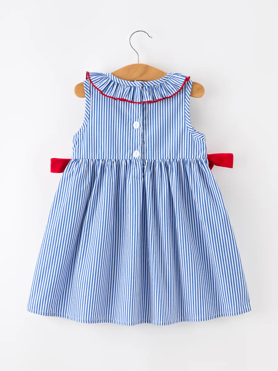 4th Of July Striped Bow Dress