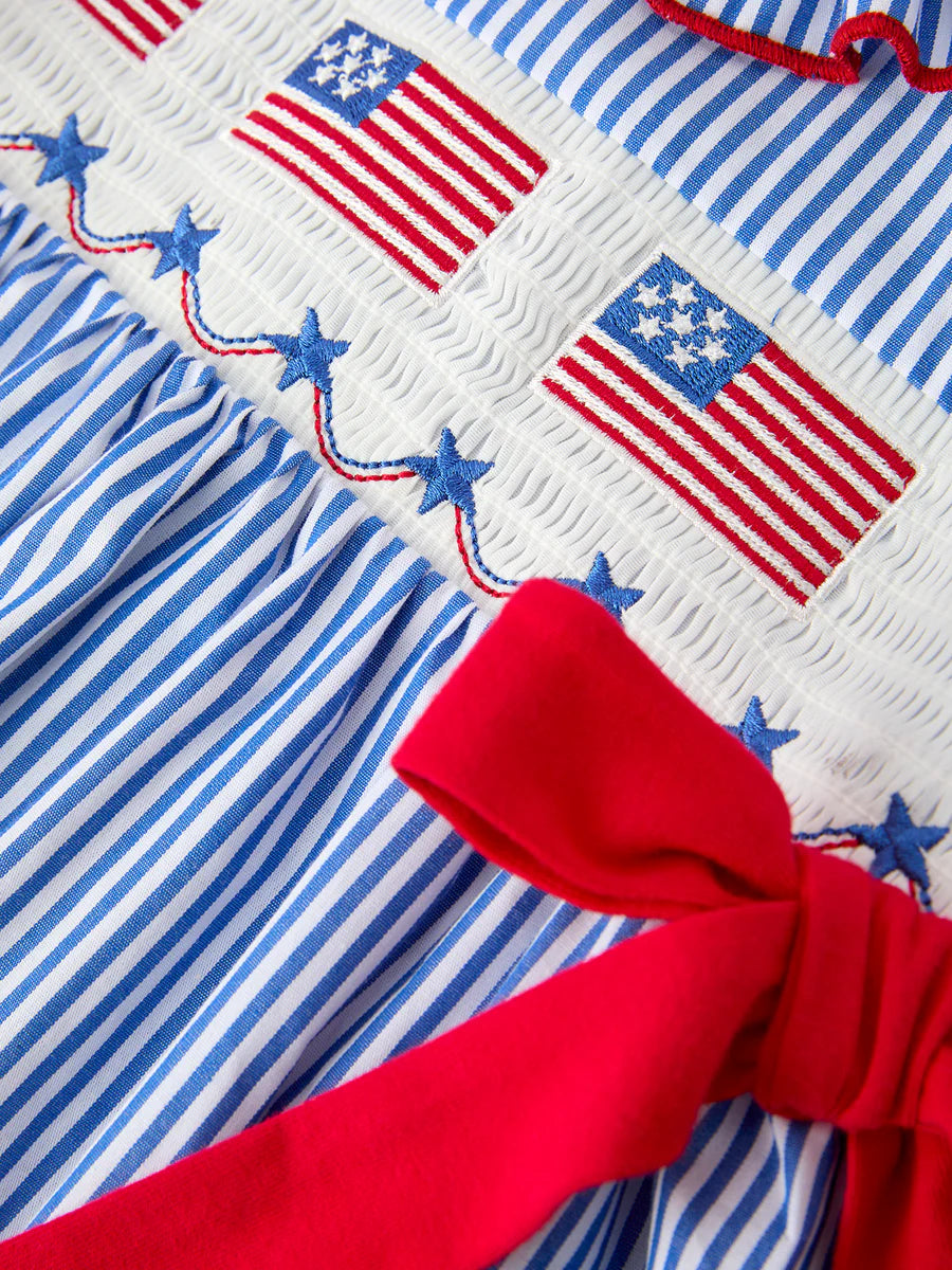 4th Of July Striped Bow Dress