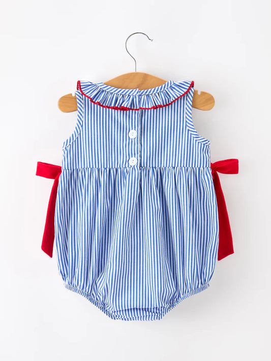 4th of July Striped Bow Romper