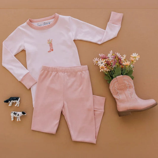 Boots and Blooms Long Pajamas