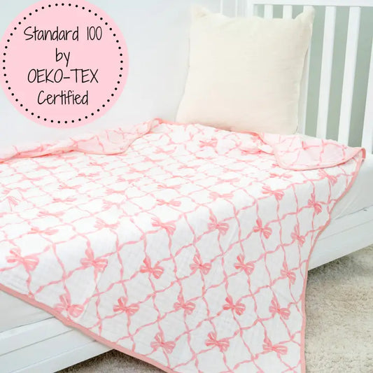 Beautiful Bows Baby Muslin Quilt