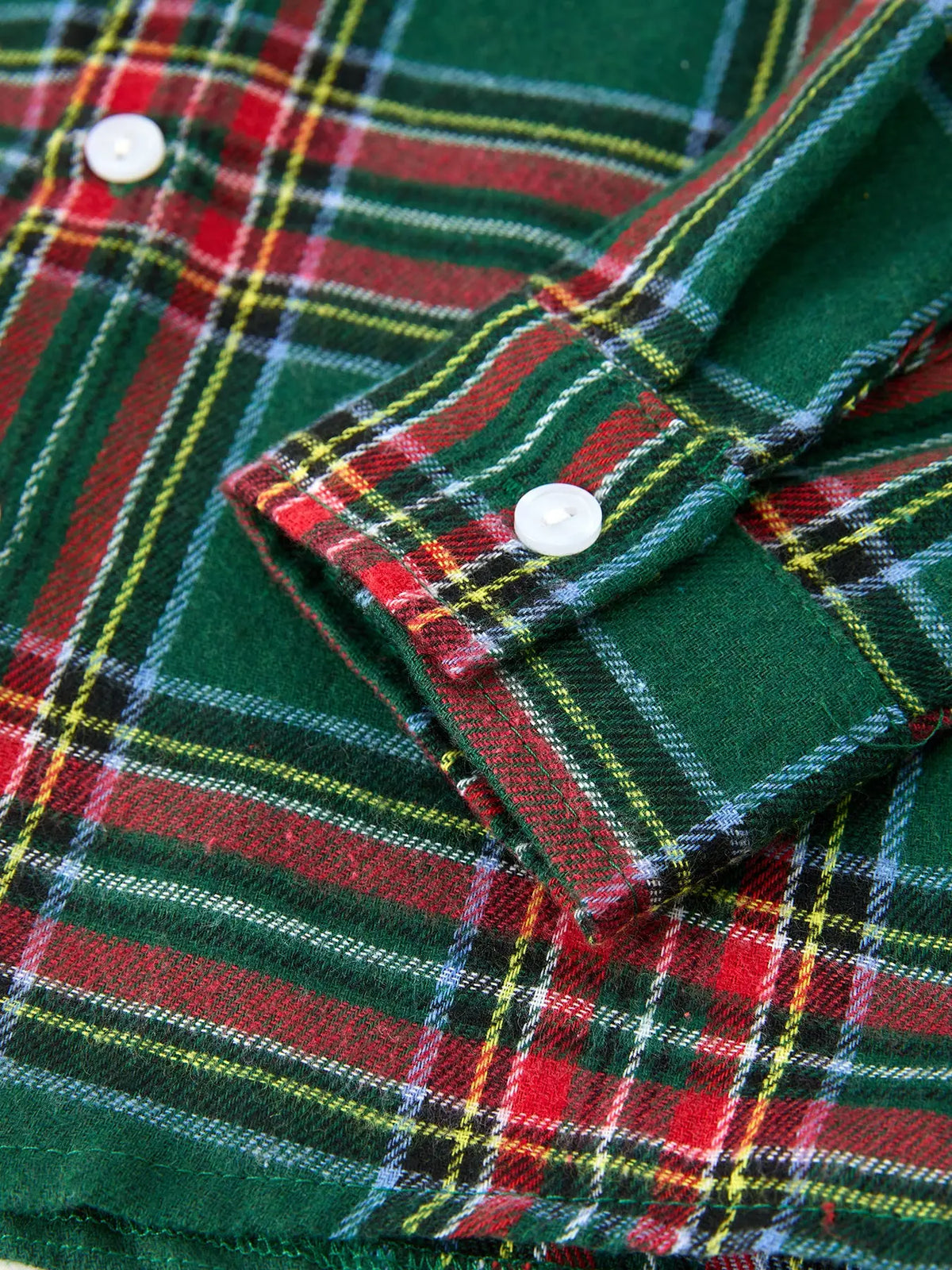 Christmas Plaid Long Sleeve Button Down