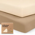 Load image into Gallery viewer, 2-Pack Organic Cotton Fitted Crib Sheet Pecan
