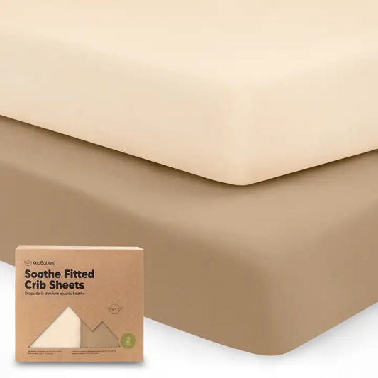 2-Pack Organic Cotton Fitted Crib Sheet Pecan