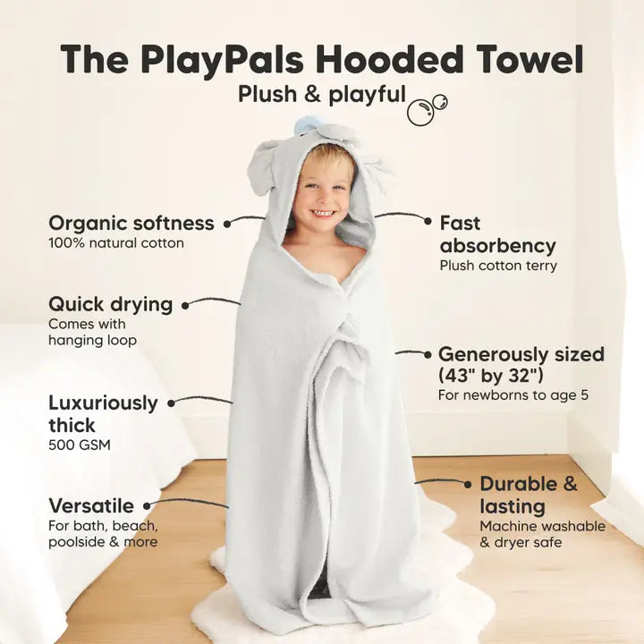 Elephant Playpal Hooded Baby Bath Towels