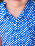 Load image into Gallery viewer, Tiny Blue Stars Performance Polo
