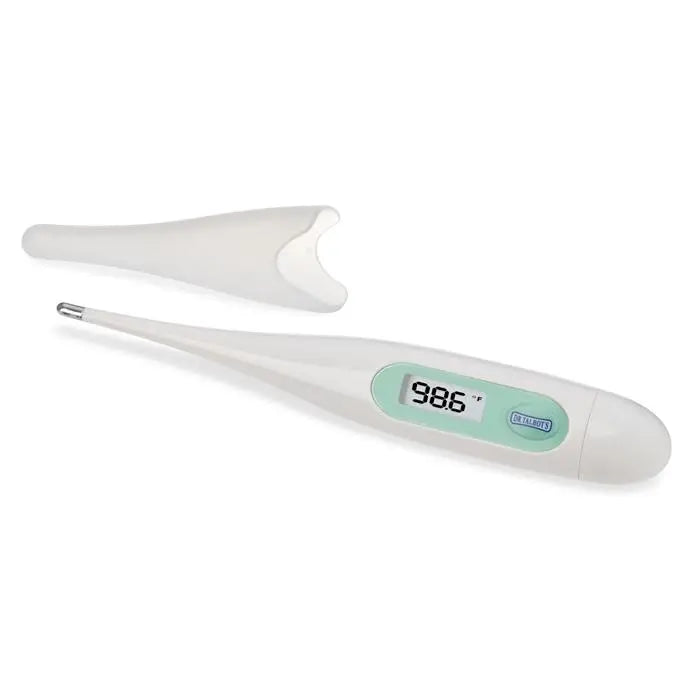 Digital Thermometer with Protective Cover, White