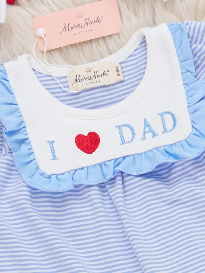 I Love Dad Ruffle Romper