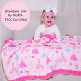 Load image into Gallery viewer, Tiara Time Ruffle Baby Muslin Quillt

