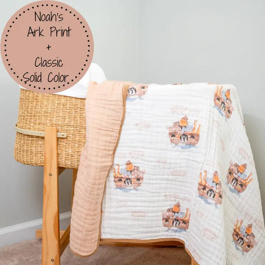 Noah's Ark Baby Muslin Quilt