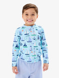 Load image into Gallery viewer, Blue Sweet Sails Long Sleeve Rash Guard
