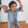 Load image into Gallery viewer, Acid Wash Infant Jumpsuit - Flint
