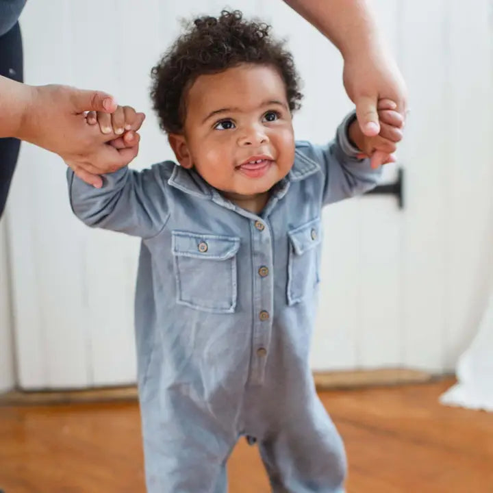 Acid Wash Infant Jumpsuit - Flint