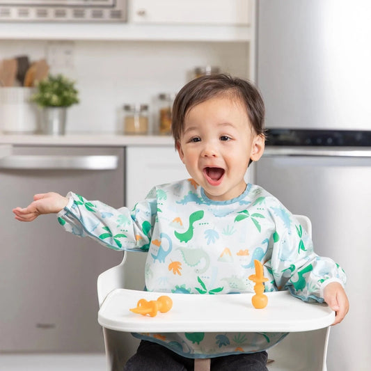 Sleeved Bib- Dinosaurs