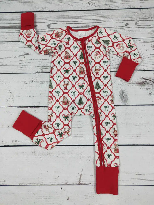 Santa Claurs Bow Printed Christmas Sleeper