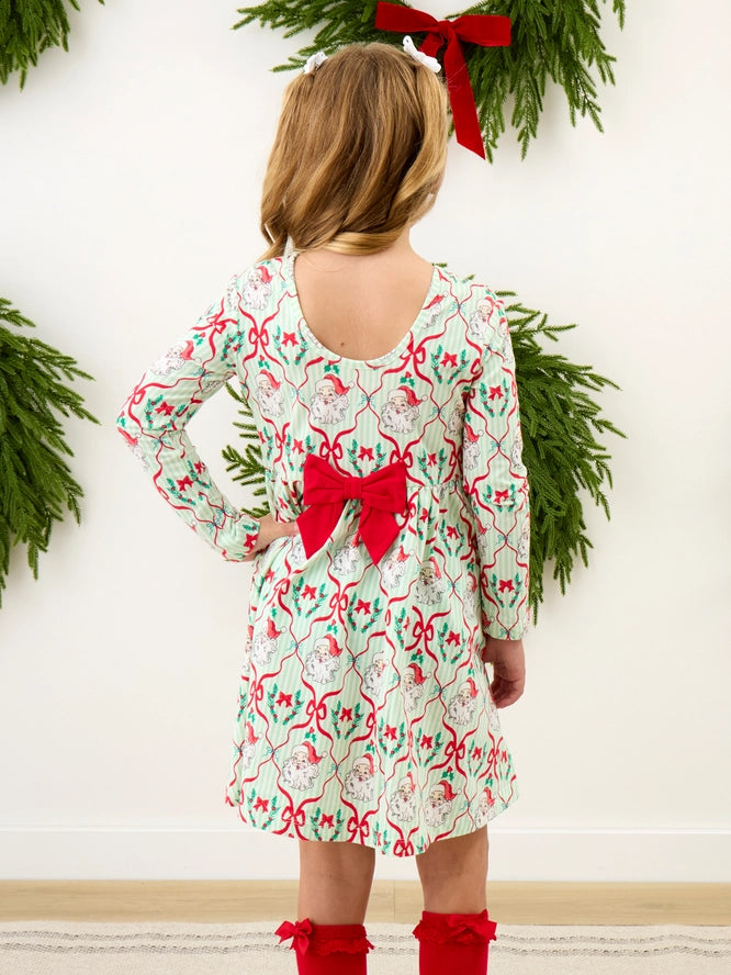 Dear Santa Long Sleeve Twirl Dress