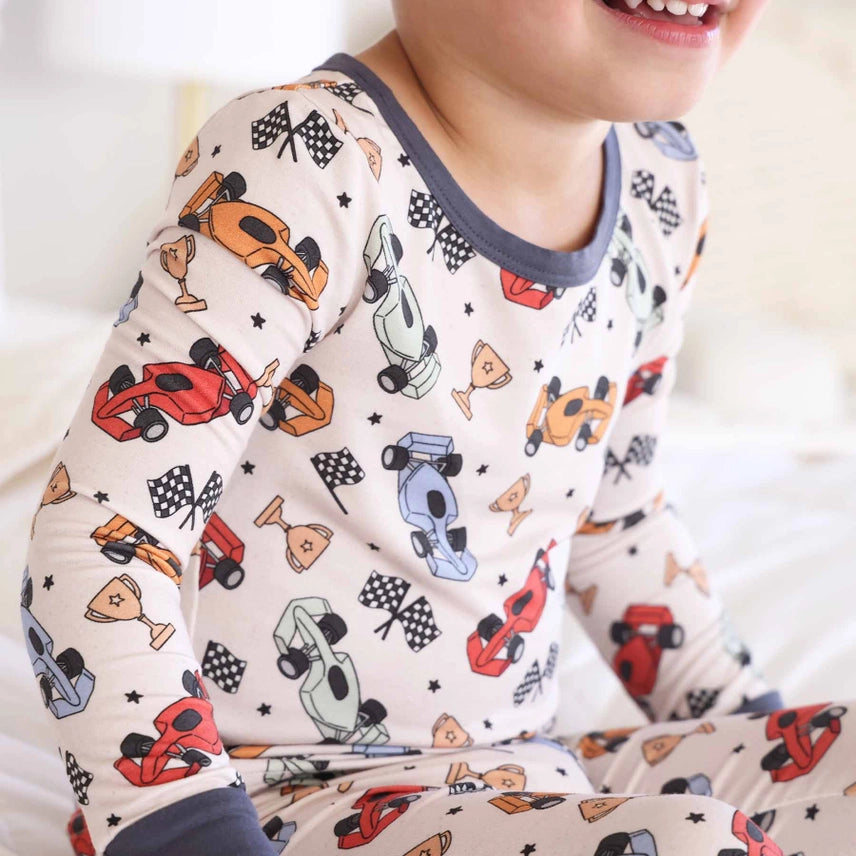 Two Piece Pit Crew  Pajama Set