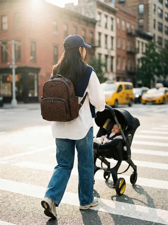 Brown Leopard Mini plus Backpack