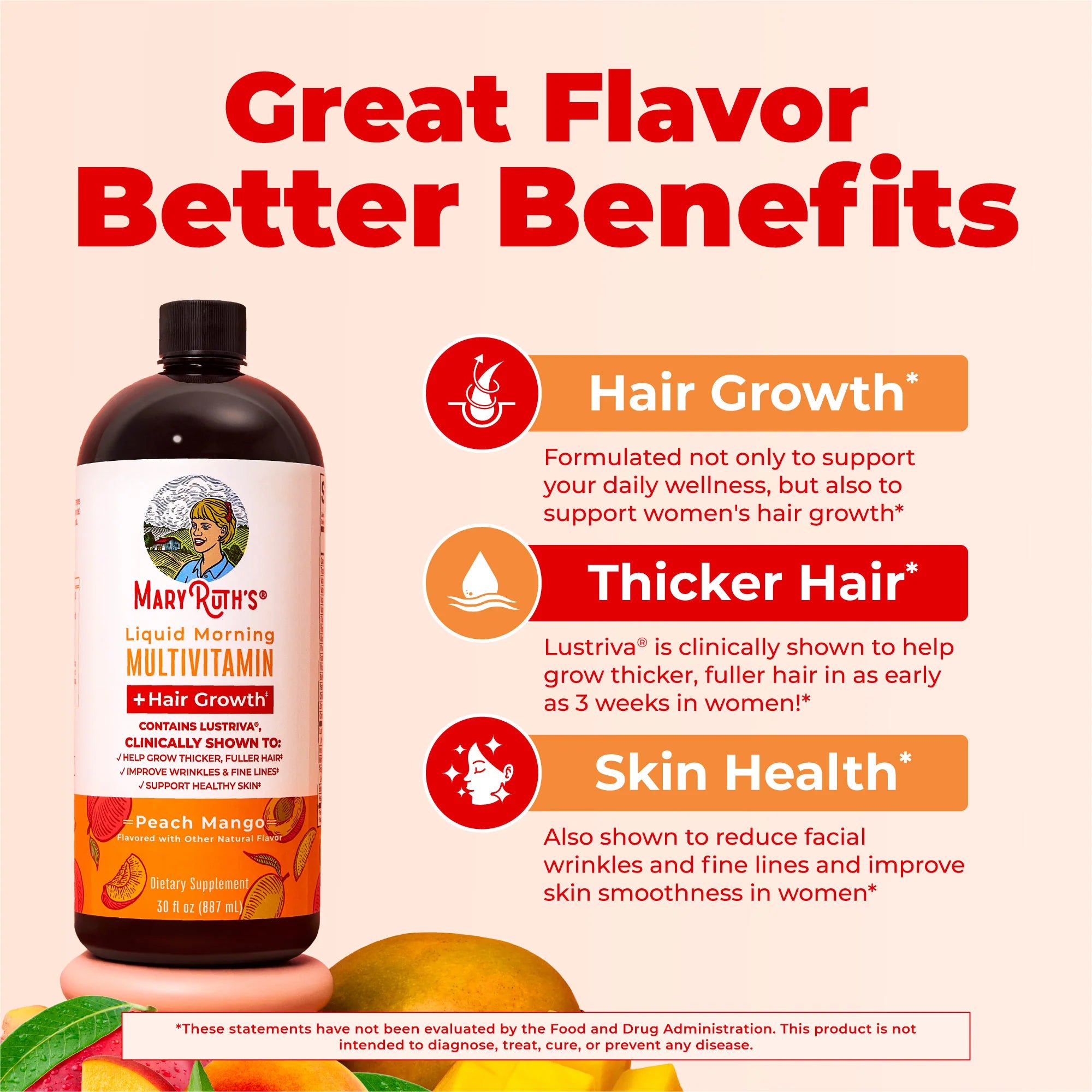 Mary Ruth's Liquid Morning Multivitamin + Hair Growth (30oz)