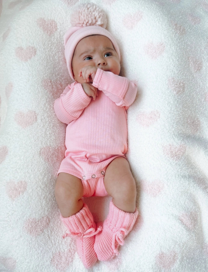 Pink Knit Booties