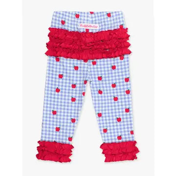 Apple Orchard Gingham Ruffle Leggings