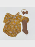 Load image into Gallery viewer, Mustard Floral Romper
