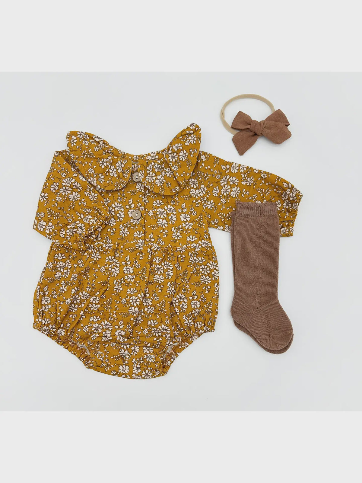Mustard Floral Romper