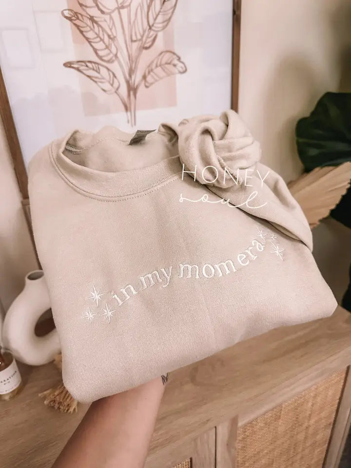 In My Mom Era Embroidered Crewneck