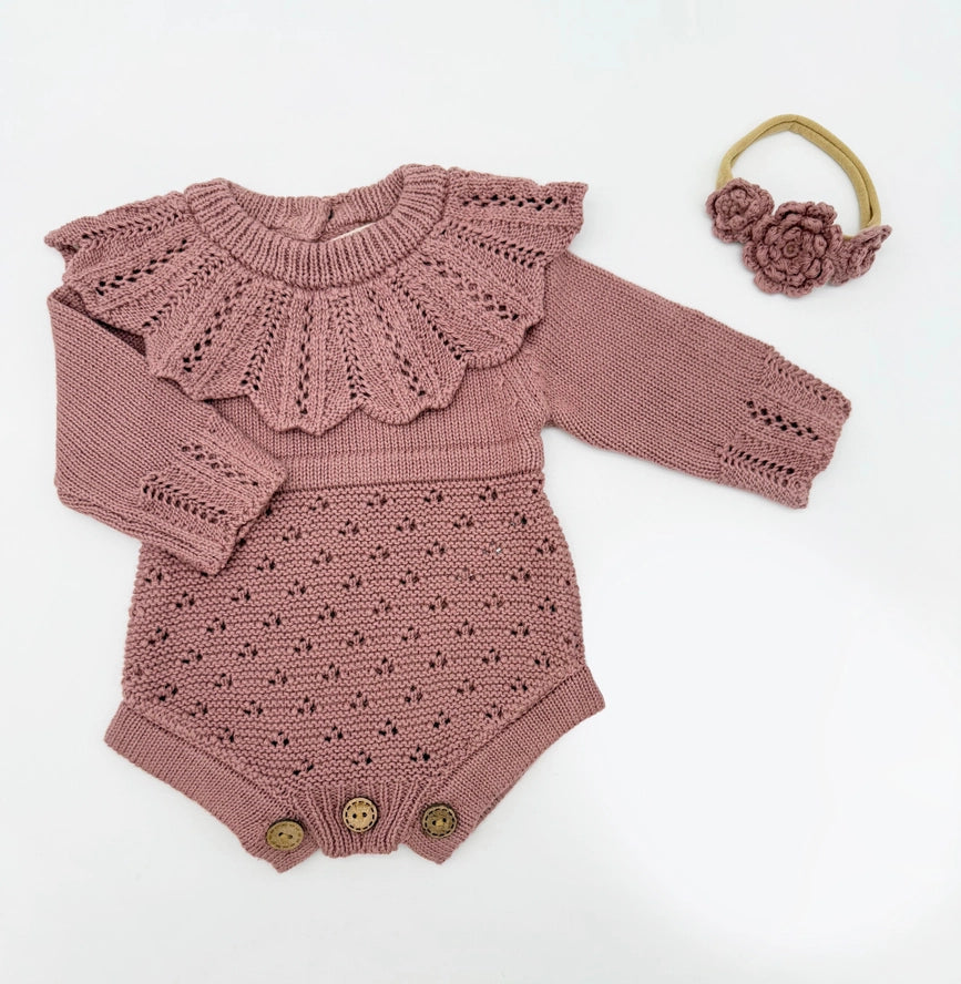 Zori Knit Crochet Romper