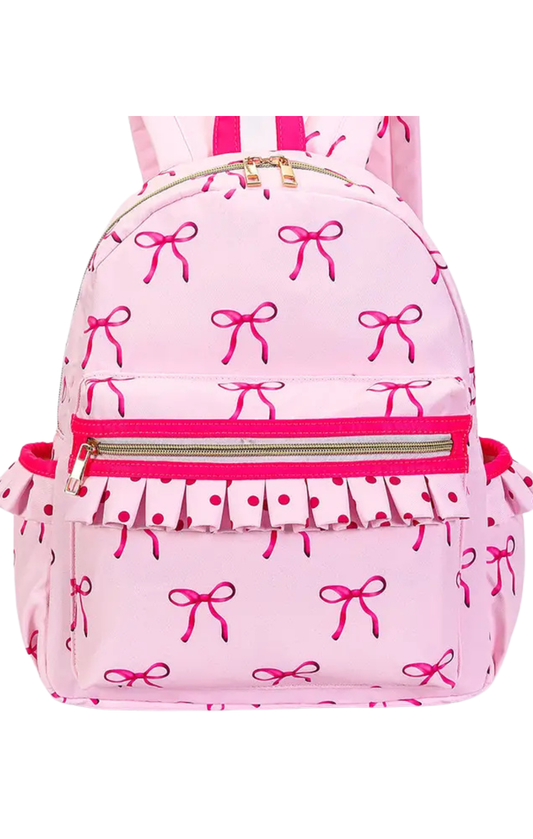 Bow Girls Ruffle Backpack