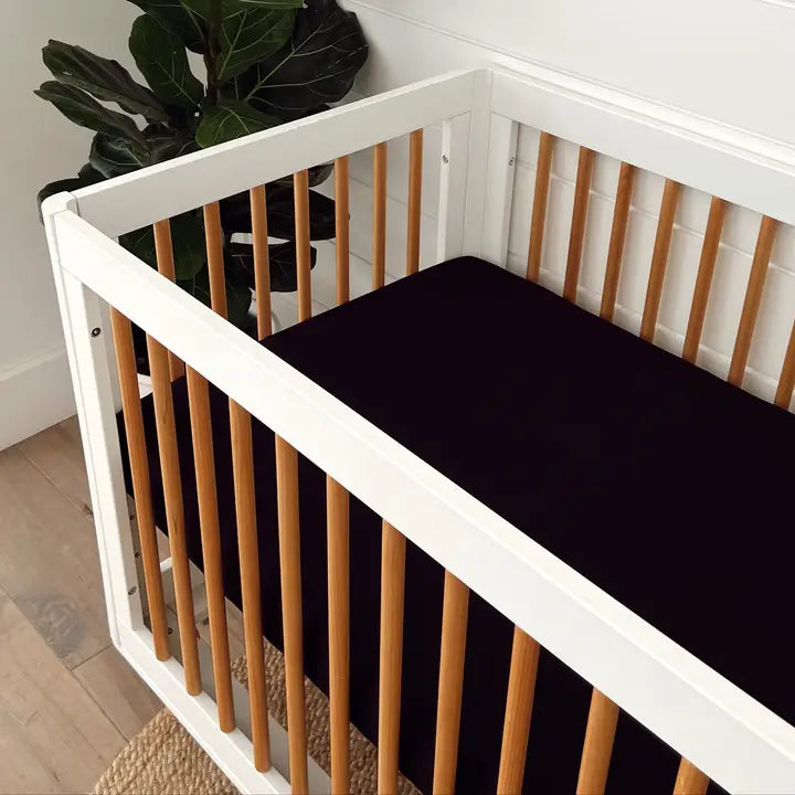 Stretch Crib Sheet - Black