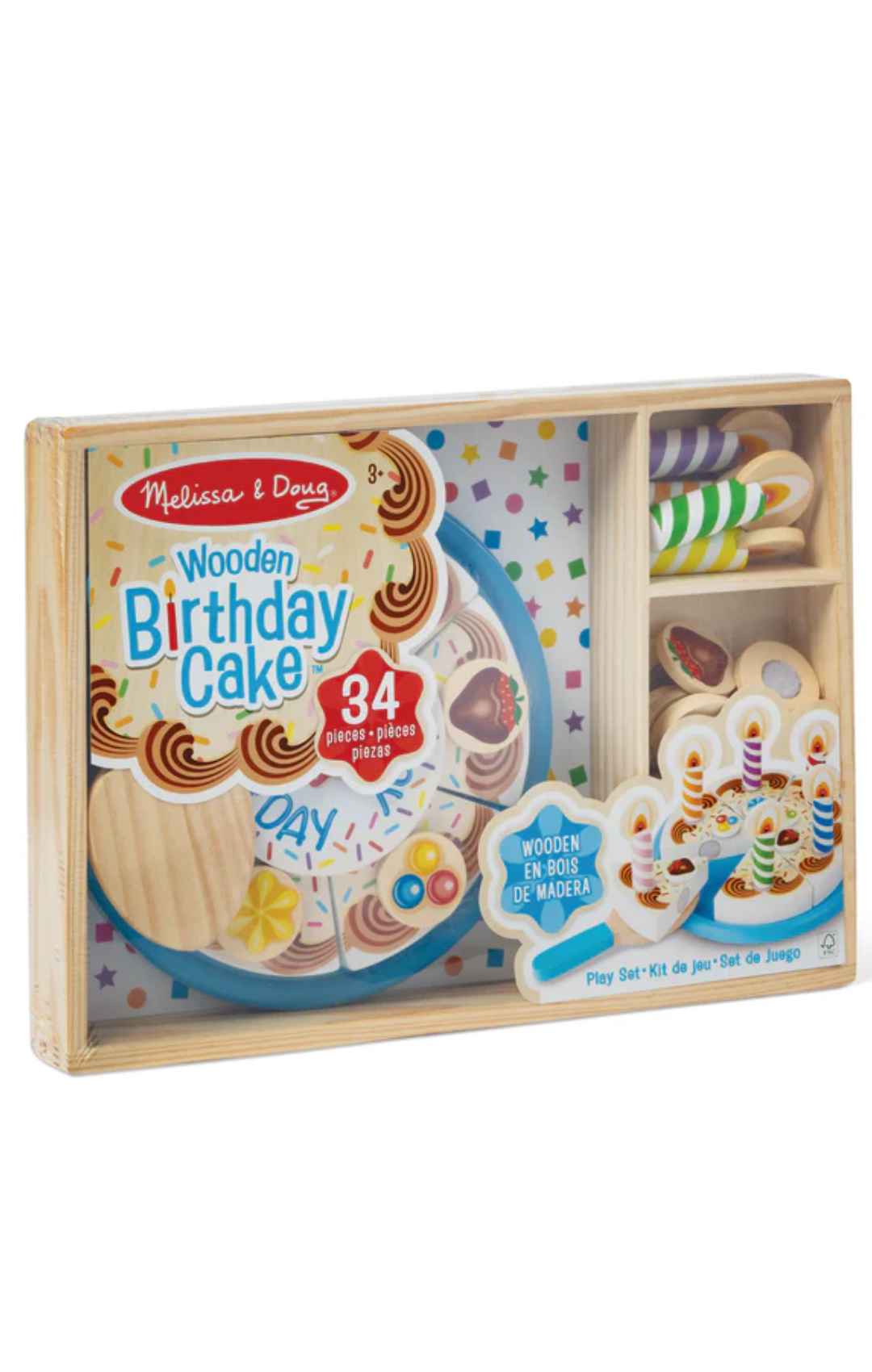 Wooden Birthday Cake Play Set By Melissa & Doug