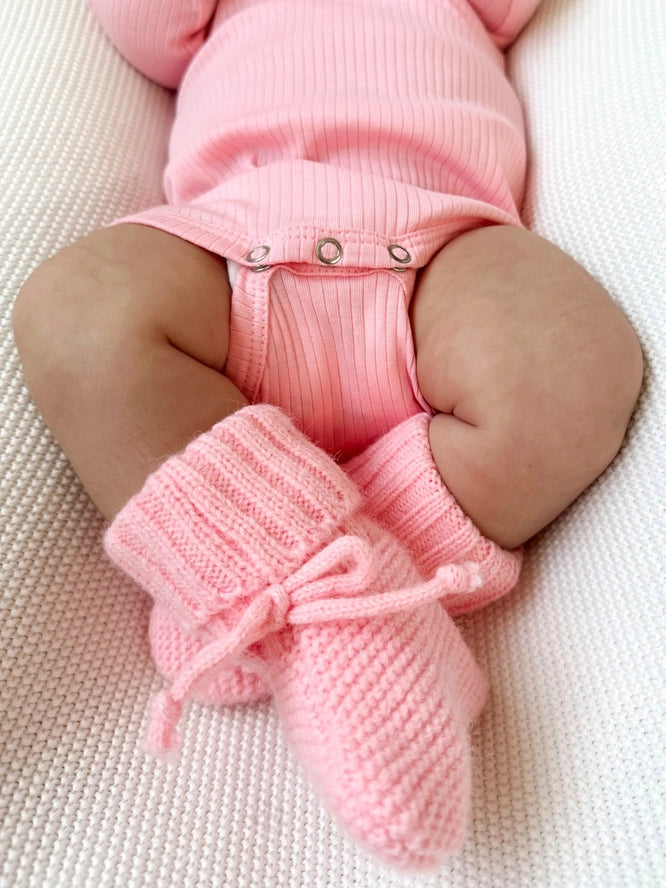 Pink Knit Booties