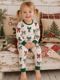 Load image into Gallery viewer, Long Sleeve 2 Piece Country Christmas Bows Set

