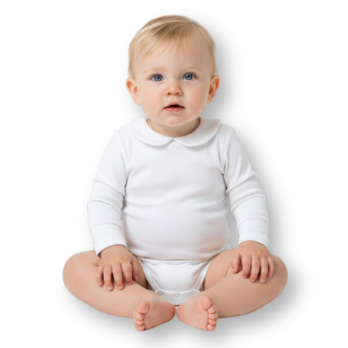 Long Sleeve Infant Peter Pan Collar Bodysuit