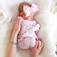Load image into Gallery viewer, Peter Pan Rosy Gingham Collar Ruffle Zipper Footie
