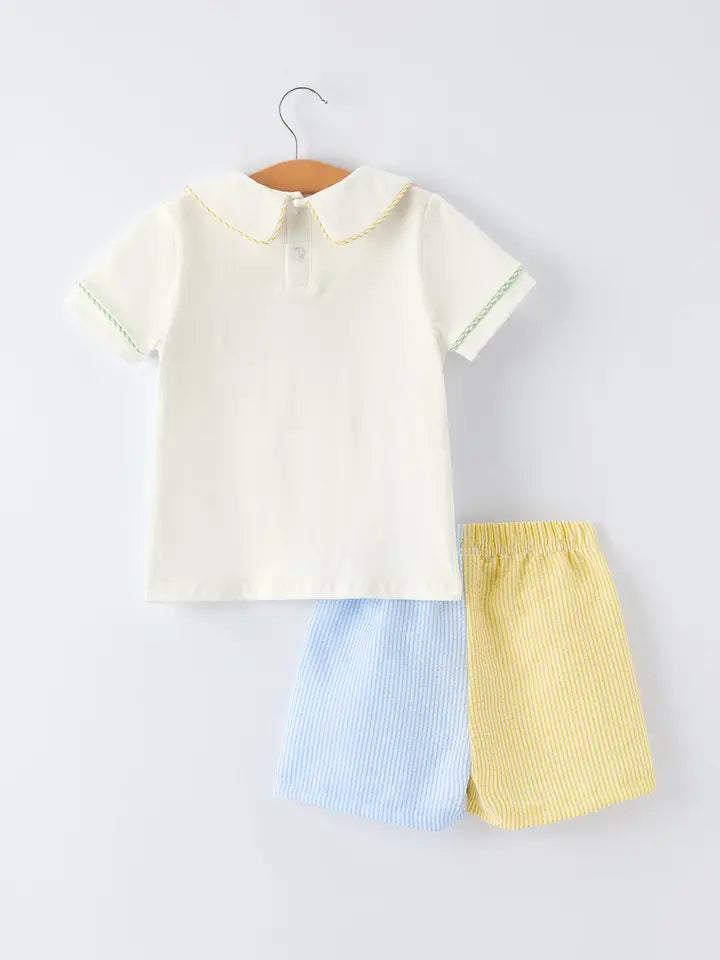 Jesus Loves Me Embroidered Boys Set